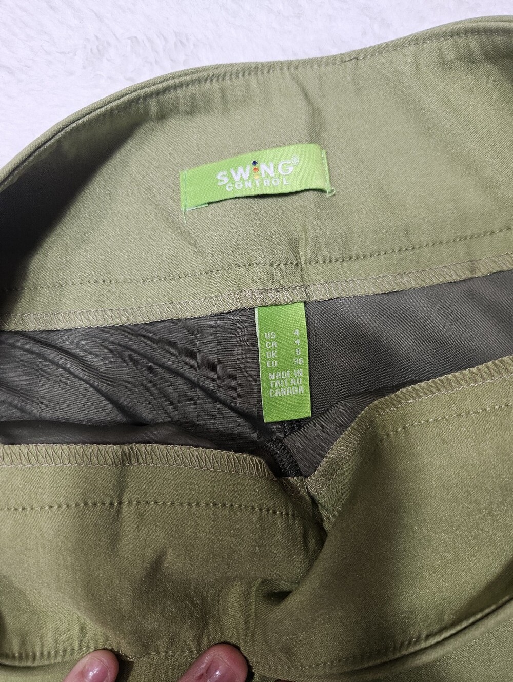 Swing Control Green Skort With A Line Short - Picture 2 of 10